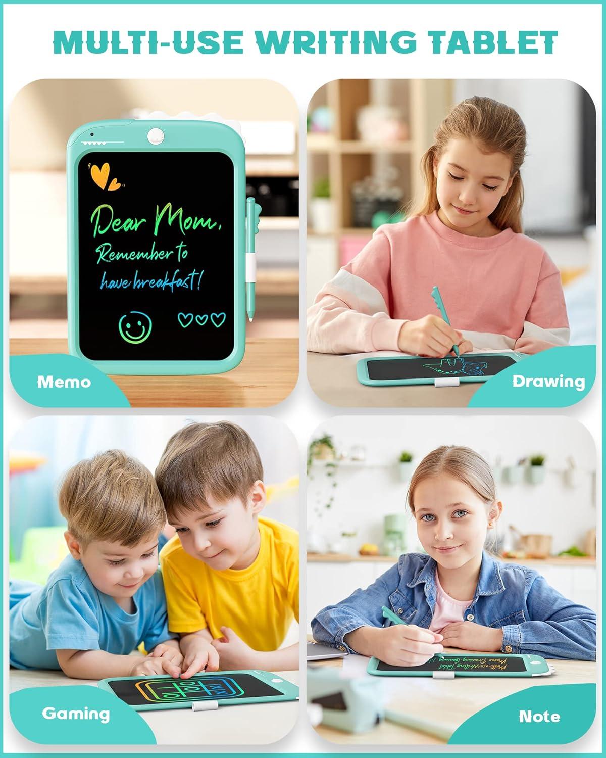 imagebravokids 10inch LCD Writing Tablet for Kids Colorful Toddlers Toys Drawing Board Educational GirlsToys Unicorn Doodle Board Toys for 2 3 4 5 6 7 8 Year Old Boys BirthdayBlue