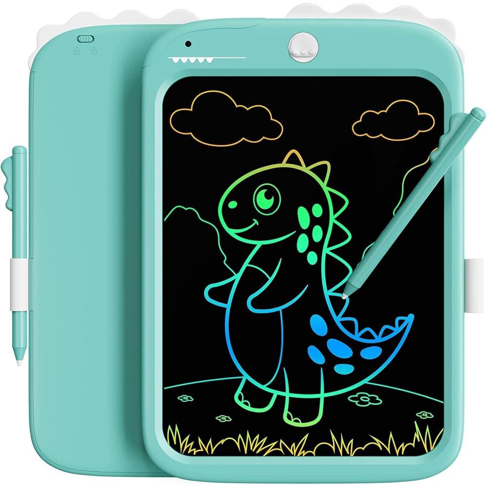 imagebravokids 10inch LCD Writing Tablet for Kids Colorful Toddlers Toys Drawing Board Educational GirlsToys Unicorn Doodle Board Toys for 2 3 4 5 6 7 8 Year Old Boys BirthdayBlue