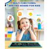 imageBravokids LCD Writing Tablet for 38 Year Old Girls and Boys  10 Inch Electronic Doodle Board Drawing Pad Educational Birthday Gift for Kids and Toddlers YellowBlue