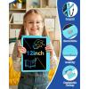 imageBravokids LCD Writing Tablet for 38 Year Old Girls and Boys  10 Inch Electronic Doodle Board Drawing Pad Educational Birthday Gift for Kids and Toddlers YellowBlue