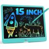 imageBravokids LCD Writing Tablet for 38 Year Old Girls and Boys  10 Inch Electronic Doodle Board Drawing Pad Educational Birthday Gift for Kids and Toddlers YellowBlue