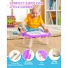 imagebravokids Magnetic Drawing Board for Kids with Sturdy Legs Color Erasable Doodle Writing Pad for Toddler Boy Girls Educational Preschool Learning Toys for 1 2 3 3 4 Years Old Birthday Gifts BluePurple