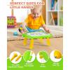 imagebravokids Magnetic Drawing Board for Kids with Sturdy Legs Color Erasable Doodle Writing Pad for Toddler Boy Girls Educational Preschool Learning Toys for 1 2 3 3 4 Years Old Birthday Gifts BlueGreen