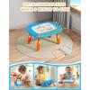 imagebravokids Magnetic Drawing Board for Kids with Sturdy Legs Color Erasable Doodle Writing Pad for Toddler Boy Girls Educational Preschool Learning Toys for 1 2 3 3 4 Years Old Birthday Gifts BlueBlue