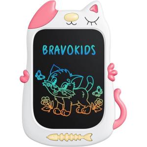 imageBravokids Toys for Girls Age 37 LCD Writing Tablet for Kids Drawing Tablet for Toddler Gifts Erasable Drawing Tablet Doodle Board Birthday Christmas GiftsWhite Pink