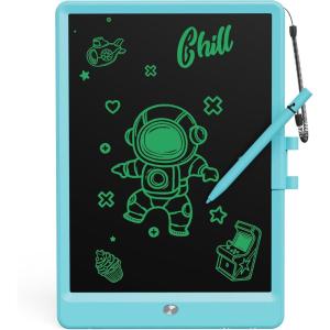imagebravokids 10 Inch LCD Writing Tablet for Kids Erasable Drawing Tablet for Toddlers Doodle Board for Boys Learning Painting Pads Toys Christmas Birthday Gifts for 3 4 5 6 Years Old GirlsBlue