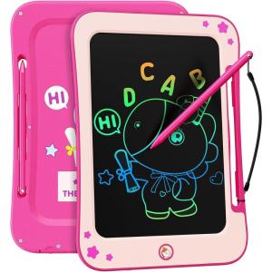 imagebravokids Girl Toys LCD Writing Tablet  85 Inch Kids Doodle Board Educational Learning Drawing Pad Birthday Gifts for 3 4 5 6 7 8 Year Old Girls Boys Pink