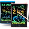 imagebravokids 2 Pack LCD Writing Tablet with Stylus 85 inch Colorful Doodle Board Drawing Pad for Kids Travel Games Activity Learning Toys Birthday Gift for Age 3 4 5 6 7 8 Year Old Boys Girls85 Inch