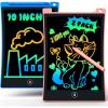 imagebravokids 2 Pack LCD Writing Tablet with Stylus 85 inch Colorful Doodle Board Drawing Pad for Kids Travel Games Activity Learning Toys Birthday Gift for Age 3 4 5 6 7 8 Year Old Boys Girls10 Inch
