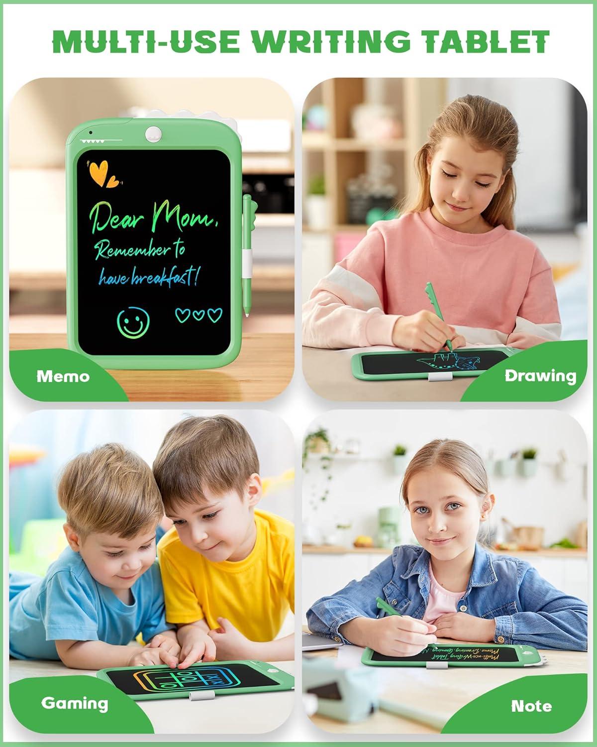 imagebravokids 10inch LCD Writing Tablet for Kids Colorful Toddlers Toys Drawing Board Educational GirlsToys Unicorn Doodle Board Toys for 2 3 4 5 6 7 8 Year Old Boys Birthday Christmas GiftsGreen