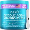 imageMAREE Glycolic Acid Pads  Toner Pads for Face Cleansing With Tea Tree Oil  Exfoliating Pads with Salicylic Acid ampamp Vitamins E B3 B5  Face Pads Facial Peel ampamp Radiance Deep Cleaning Effect  50 Pads