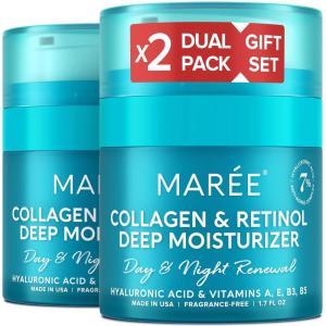 imageMAREE Face Moisturizer Retinol Cream for Face  Anti Aging Face Cream  Moisturizer Face Cream with Collagen  Facial Moisturizer Wrinkle Cream for Women Skin Tightening Crema Hidratante Para la Cara17 Fl Oz Pack of 2