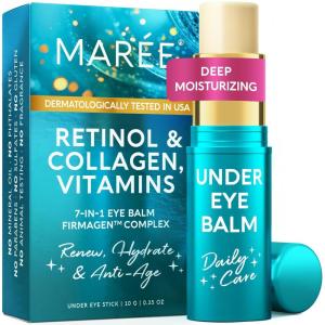 imageMAREE Under Eye Balm Stick with Retinol ampamp Ceramide Complex  Facial Moisturizer ampamp Under Eye Balm for Dark Circles  Under Eye Brightener Stick Anti Wrinkle Hydrating Eye Stick Face Skincare 035 Oz