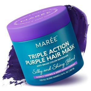 imageMAREE Hair Mask for Damaged Hair  Keratin Treatment Conditioner  Extremely Deep Conditioning Mask Hydrating ampamp Repairing Keratina Mascarilla Para el CabelloPurple