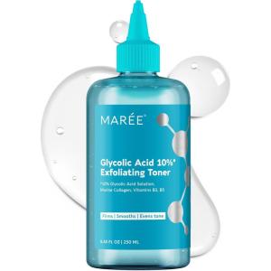 imageMAREE Glycolic Acid Toner 10 Facial Polish  Exfoliating Toner for Face  Glycolic Acid Toning Solution  Face Scalp ampamp Underarms Exfoliant Spray Alternative  Pure Acido Glicolico para Manchas