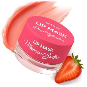 imageMAREE Lip Mask Overnight 2 Pack  Lip Moisturizer For Very Dry Lips  Hydrating Lip Butter Balm with Hyaluronic Acid ampamp Collagen  Overnight Lip Treatment  Lip Sleeping Mask RepairLip Mask