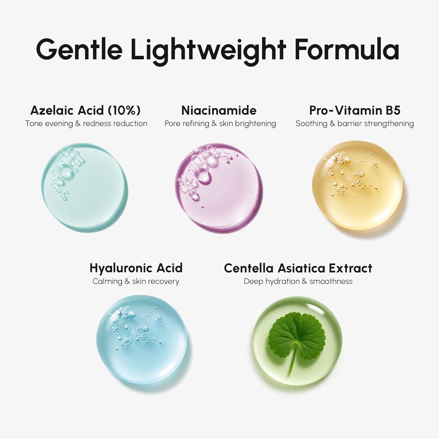 imageMAREE 10 Azelaic Acid Face Serum  Redness Soothing Hydrating Serum with Niacinamide Centella Asiatica ampamp Hyaluronic Acid  Relief Serums for Face ampamp Body  Azalecic Acid Skin Facial  Acido Azelaico