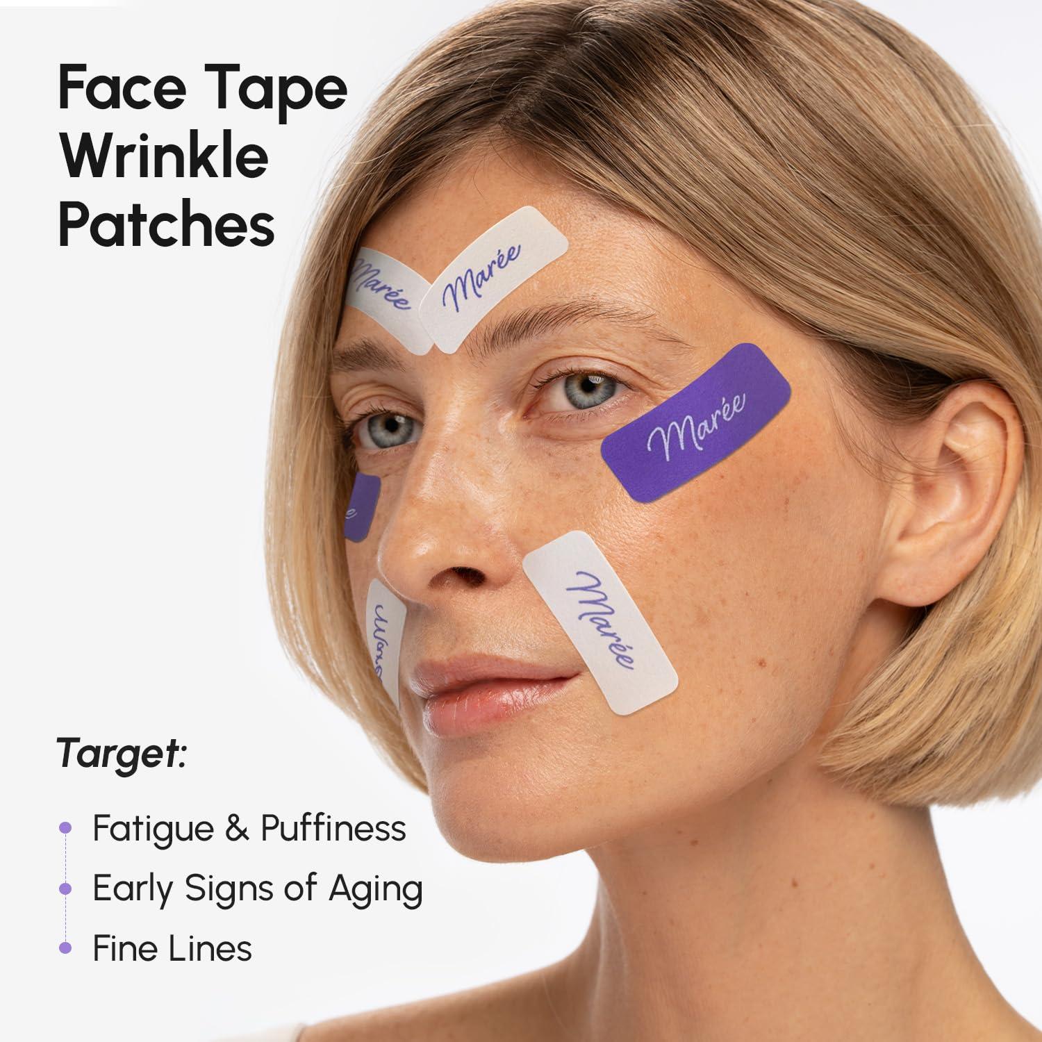 imageMAREE Face Lift Tape Wrinkle Patches  Smile Line Patches for Face Eyes Neck ampamp Forehead  Anti Wrinkle Patches for Lip  Face