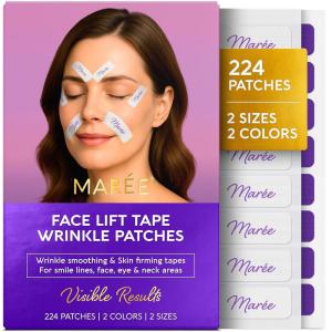 imageMAREE Face Lift Tape Wrinkle Patches  Smile Line Patches for Face Eyes Neck ampamp Forehead  Anti Wrinkle Patches for Lip  Face