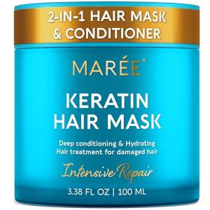 image:imageMAREE Curl Repair Hair Mask  Deep Conditioning Care for Damaged Dry Curly Hair Products for Women amp Men  Curl Moisturizer amp Conditioner  Tratamiento Mascarilla para el Cabello Seco y MaltratadoKeratin