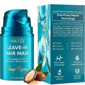 image:imageMAREE Curl Repair Hair Mask  Deep Conditioning Care for Damaged Dry Curly Hair Products for Women amp Men  Curl Moisturizer amp Conditioner  Tratamiento Mascarilla para el Cabello Seco y MaltratadoLeaveIn Hair Mask