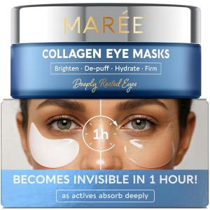 image:imageMAREE Invisible Under Eye Patches for Puffy Eyes and Dark Circles with Peptide Collagen Caffeine amp Retinol  Eye Masks for Women amp Men for Undereye Bags amp Puffiness Reducing  Parches para Ojeras60 Count Pack of 1