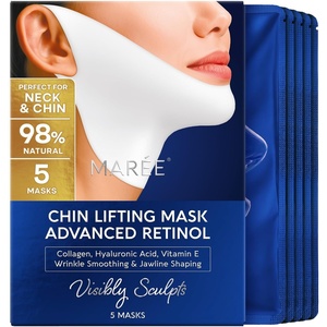image:imageMAREE V Line Lifting Mask Chin Strap  Advanced Retinol Face Lifting Mask amp Neck Lift Tape  Double Chin Reducer amp Jawline Shaper  Retinol Collagen Facial Masks for Face Lift Tightening and Firming5 Count Pack of 1