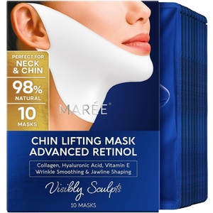image:imageMAREE V Line Lifting Mask Chin Strap  Advanced Retinol Face Lifting Mask amp Neck Lift Tape  Double Chin Reducer amp Jawline Shaper  Retinol Collagen Facial Masks for Face Lift Tightening and Firming10 Count Pack of 1