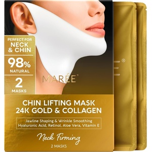 image:imageMAREE V Line Lifting Mask with 24K Gold  Deep Collagen Face Mask for Women  Jawline Shaper Mask with Retinol amp Hyaluronic Acid  Neck Tightening amp Firming  Double Chin Strap for Face Lift  2 packGold