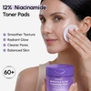 image:imageMAREE Self Tanning Facial Pads  Exfoliating Glow Pads amp Tan Towels for Face amp Body  Travel Size Self Tanner Wipes for Sunless Face Tanning  No Rinse Gradual Natural Fair to Medium Tan TowelettesPurple
