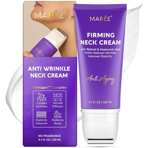 image:imageMAREE Neck Cream with Face Roller  Neck Creams For Tightening and Firming  Pro Retinol amp AH8 Firming Neck Cream Roller  Face Double Chin Wrinkle Cream for Women  Crema Reafirmante Para el CuelloPurple