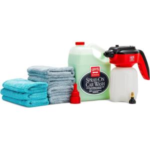 imageGriots Garage 11710 Cordless Foamer ampamp Sprayer Rinseless Car Wash Kit  Cordless Foamer ampamp Sprayer With RInseless Wash ampamp Wax 16oz 4UltraPlush Edgeless Towels 3Edgeless Detailing TowelsSprayOn Car Wash Kit