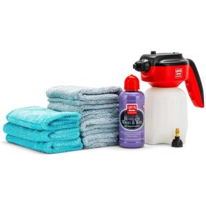 imageGriots Garage 11710 Cordless Foamer ampamp Sprayer Rinseless Car Wash Kit  Cordless Foamer ampamp Sprayer With RInseless Wash ampamp Wax 16oz 4UltraPlush Edgeless Towels 3Edgeless Detailing TowelsRinseless Car Wash Kit