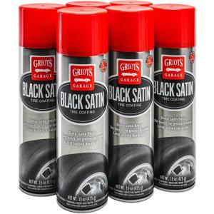 imageGriots Garage Black Satin Tire Coating 15oz 6 Pack  Satin Finish Tire Dressing For A Long Lasting Factory Appearance