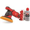 imageGriots Garage G1107 G9 Orbital Starter Kit  6quot Random Orbital Kit with Liquid Wax 3in1 16oz 165quot Orange Foam Pad ampamp 4  PFM Wax Removal Towels