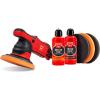 imageGriots Garage G9 Orbital 2Step BOSS Kit  6quot Random Orbital Kit WBOSS Correcting ampamp Finishing Sealant 2  Orange Foam Correcting Pads 2  Black Foam Finishing Pads