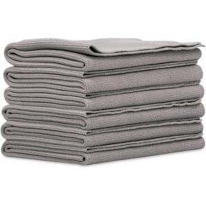 imageGriots Garage 14902 Microfiber Edgeless Towels Set of 6Grey16quot x 16quot