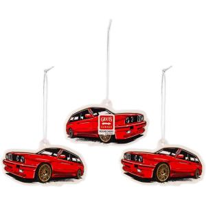 imageGriots Garage 10823 StinkyBeGone Hanging Air Fresheners  Fine Leather 3PackRedline Cherry