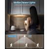 imageHIBOITEC LED Motion Sensor Cabinet Light 2500mAh 2 Packs Rechargeable Under Counter Closet Lighting Wireless Night Light with 54 LEDs for Cabinet Wardrobe Kitchen Hallway StairsWarm White