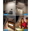 imageHIBOITEC LED Motion Sensor Cabinet Light 2500mAh 2 Packs Rechargeable Under Counter Closet Lighting Wireless Night Light with 54 LEDs for Cabinet Wardrobe Kitchen Hallway StairsWhite