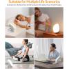 imageHIBOITEC Light Therapy Lamp 10000 Lux UVFree Therapy Light LED Sunshine Light with 3 Color Temperature ampamp 5 Adjustable Brightness Levels ampamp 4 Timing ampamp Memory Function Sun Light Lamp for Home Office