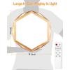 imageHIBOITEC Light Therapy Lamp 10000 Lux UVFree Therapy Light Sunlight Lamp 3 Color Temperature 5 Adjustable Brightness Levels Timer Memory Function Wooden Frame