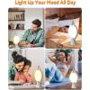 imageHIBOITEC Light Therapy Lamp UVFree 10000 Lux Therapy Light LED Happy Mood Lamps with 5 Adjustable Brightness and Timer ampamp Memory Function 3 Color Temperature Unique Art Design for a Happy LifeWhite