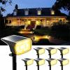 imageHIBOITEC Solar Spot Lights Outdoor 59LED Landscape Lights Solar Powered Uplights Waterproof Adjustable Brightness Dusk to Dawn for Outside Garden Yard Trees 6 Packs Cool WhiteWarm White