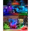 imageHIBOITEC Solar Spot Lights Outdoor 59LED Landscape Lights Solar Powered Uplights Waterproof Adjustable Brightness Dusk to Dawn for Outside Garden Yard Trees 6 Packs Cool WhiteMulticolor