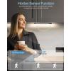 imageHIBOITEC Under Cabinet Lighting Rechargeable Closet Lights Wireless Motion Sensor Light Indoor 50 LED Dimmable Magnetic Under Counter Light for Kitchen Pantry 2 Pack Cool White Light 10 inchBlack Warm White Light