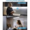 imageHIBOITEC Under Cabinet Lighting Rechargeable Closet Lights Wireless Motion Sensor Light Indoor 50 LED Dimmable Magnetic Under Counter Light for Kitchen Pantry 2 Pack Cool White Light 10 inchBlack Cool White Light