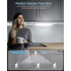 imageHIBOITEC Under Cabinet Lighting Rechargeable Closet Lights Wireless Motion Sensor Light Indoor 50 LED Dimmable Magnetic Under Counter Light for Kitchen Pantry 2 Pack Cool White Light 10 inchSilver Cool White Light