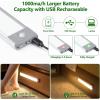 imageHIBOITEC Under Cabinet Lights Motion Sensor Lights Indoor 3 Color Temperatures Wireless Rechargeable Night Lights Dimmable Closet Lights Under Counter Lights for Kitchen Wardrobe Closets Cupboard1 Pack