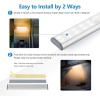 imageUnder Cabinet Lighting Closet Light 20 LEDs 3 Packs Wireless Rechargeable Cabinet Lights Magnetic Under Counter Lighting LED Motion Sensor Night Light for Closet Cabinet Wardrobe Stairs WhiteWhite